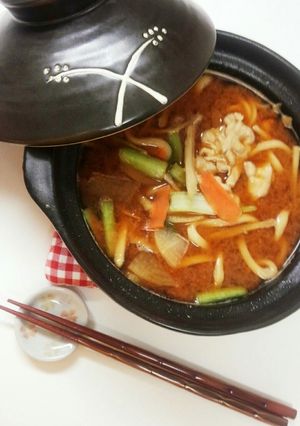 マルコメ液みそ料亭の味で豚汁風うどん-レシピのメイン写真