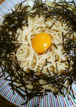ペペロンチーノとカルボナーラのミックス!-レシピのメイン写真