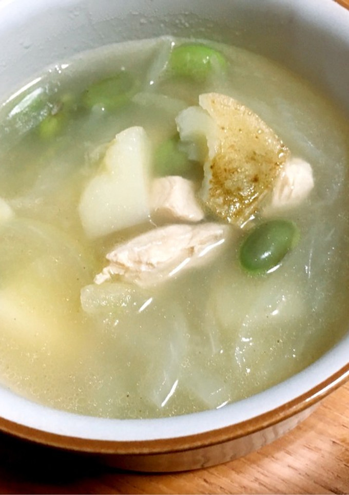 鶏肉と野菜の白湯風スープ-レシピのメイン写真