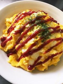 簡単!包まない!ふわとろオムライス ♪-レシピのメイン写真