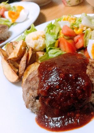 本格☆家庭で簡単！肉汁あふれるハンバーグ-レシピのメイン写真