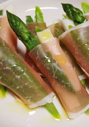 春野菜のアスパラと長芋の生ハム巻き☆-レシピのメイン写真