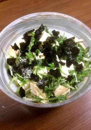 島豆腐と水菜のポン酢サラダ-レシピのメイン写真