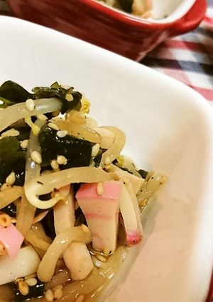 簡単!速攻【もやしと板カマのごまポン酢】-レシピのメイン写真
