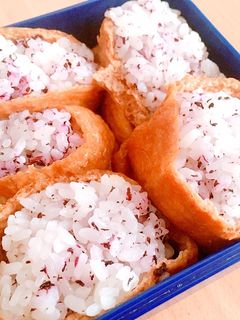 簡単しそふりかけのおいなりさん-レシピのメイン写真