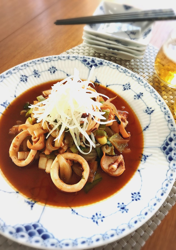 ささっと簡単☆イカの中華風野菜炒め-レシピのメイン写真