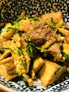 豚ニラ☆豚肉&ニラと厚揚げのチャンプルー-レシピのメイン写真