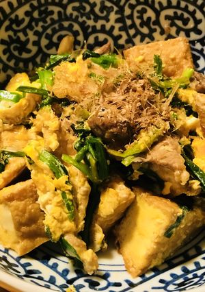 豚ニラ☆豚肉&ニラと厚揚げのチャンプルー-レシピのメイン写真