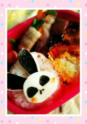 キャラ弁　簡単　うさぱんだ　12歳より☆-レシピのメイン写真