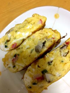 椎茸とカニカマの卵焼き-レシピのメイン写真