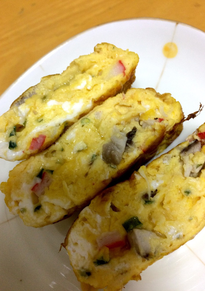椎茸とカニカマの卵焼き-レシピのメイン写真