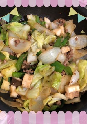 ❁余った回鍋肉の素でアレンジ野菜炒め❁-レシピのメイン写真