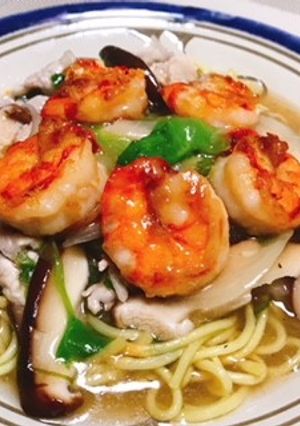 香ばし海老とレタスの焼きそば-レシピのメイン写真