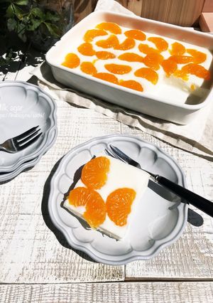 懐かしい給食の味♡みかんの牛乳寒天-レシピのメイン写真