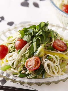 エスニックなオリーブオイル野菜そうめん-レシピのメイン写真