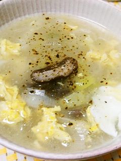 マロニー入りボリューム卵スープ-レシピのメイン写真