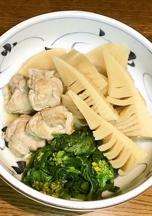 筍と豚小間にぎにぎ団子の煮物-レシピのメイン写真