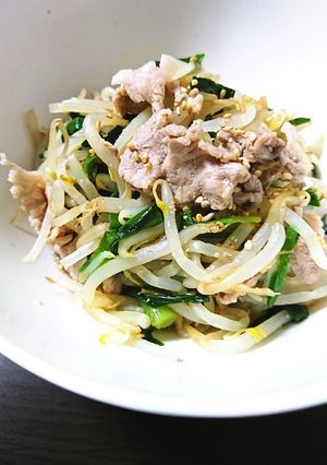 豚ニラもやしのポン酢あえ-レシピのメイン写真
