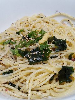 ゆかりとワカメの和風パスタ-レシピのメイン写真