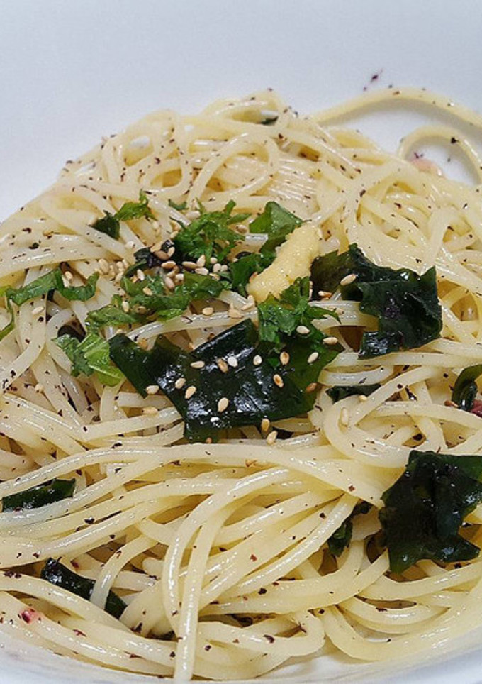 ゆかりとワカメの和風パスタ-レシピのメイン写真