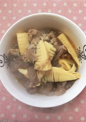 塩麹漬け豚肉とたけのこの煮物-レシピのメイン写真