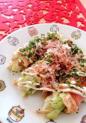 ベーコンと油揚でキャベツ巻きました´ω`-レシピのメイン写真
