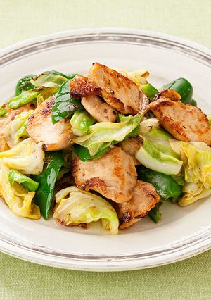 鶏むね肉とキャベツのオイスターマヨ炒め-レシピのメイン写真
