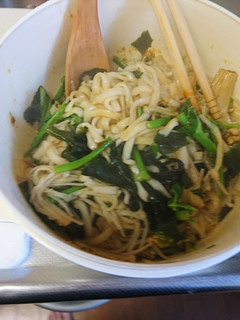 エノキ一袋まぜそばインスタントラーメン-レシピのメイン写真