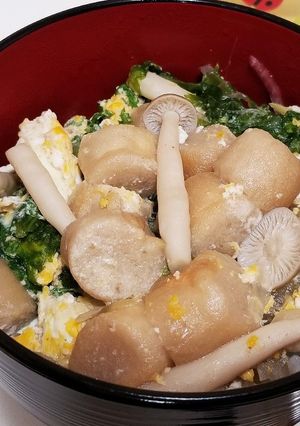 なすびと豚肉の煮物のアレンジ丼♪-レシピのメイン写真