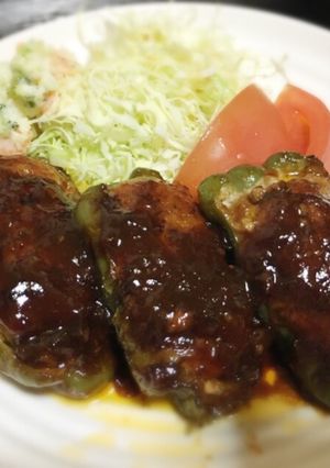 ピーマンの肉詰め-レシピのメイン写真