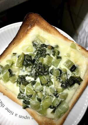 野沢菜マヨネーズトースト(ϋ)/-レシピのメイン写真