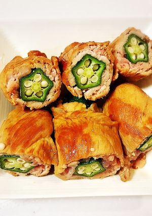 簡単お弁当のおかず♡オクラの豚肉巻き-レシピのメイン写真