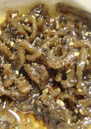 コラーゲンたっぷり☆鶏皮のきんぴら-レシピのメイン写真