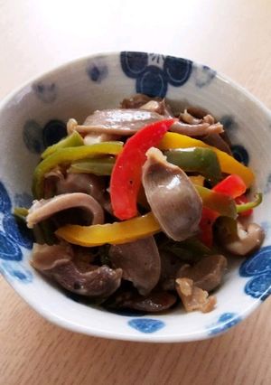 ☆砂ずりとパプリカの中華レモン炒め☆-レシピのメイン写真