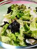 レタスと海苔の和風サラダ