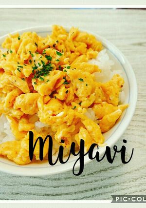 朝ごはんに♡炒り卵だけご飯♡-レシピのメイン写真
