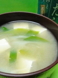 *液みそでねぎと豆腐のみそ汁*-レシピのメイン写真