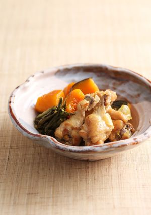 手羽元とかぼちゃのべんりで酢煮-レシピのメイン写真