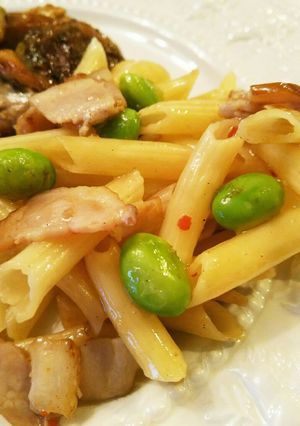 ペンネde枝豆ペペロンチーノ-レシピのメイン写真