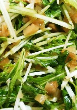 水菜と搾菜（ザーサイ）　お酒のつまみにも-レシピのメイン写真