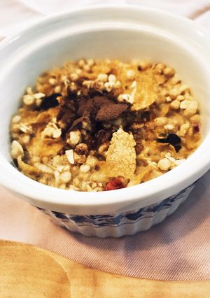 簡単ヘルシーあったか朝ごはんグラノーラ-レシピのメイン写真