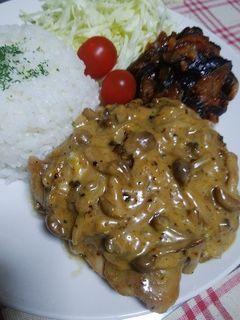 鶏肉ときのこのクリーム煮-レシピのメイン写真