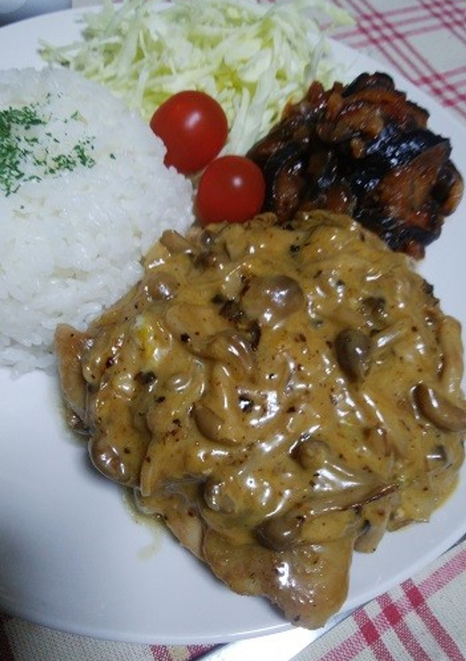 鶏肉ときのこのクリーム煮-レシピのメイン写真