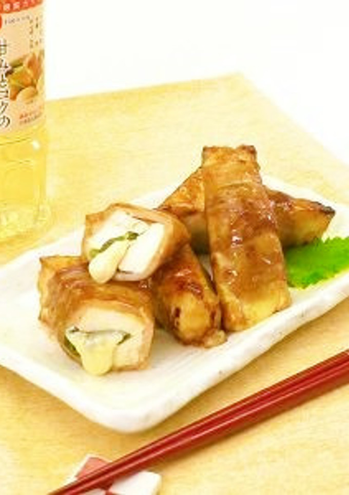 糖質オフ！簡単 厚揚げチーズ肉巻き-レシピのメイン写真