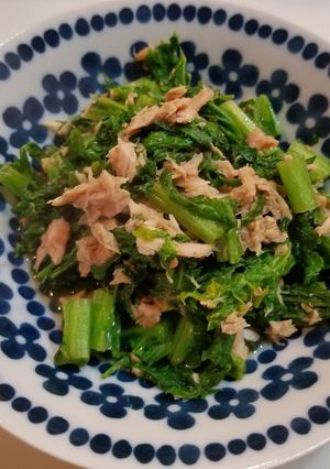簡単!わさび菜のツナ炒め-レシピのメイン写真