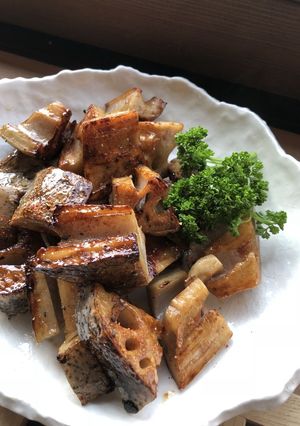 蓮根の甘辛焼き-レシピのメイン写真