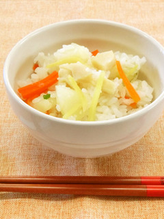 新じゃがと帆立の炊き込みご飯-レシピのメイン写真