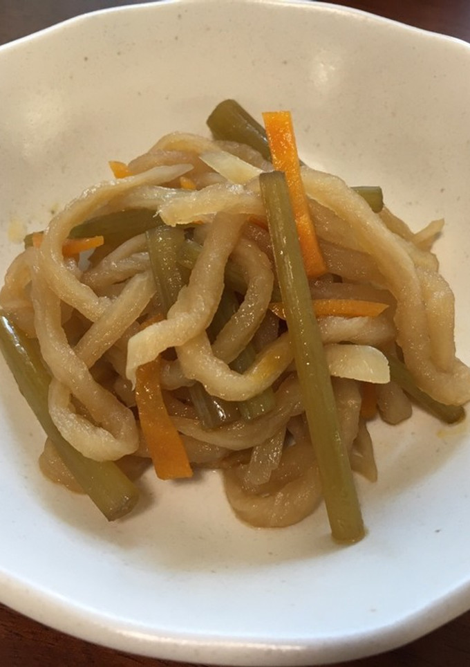 ふきと切り干し大根の麺つゆ煮-レシピのメイン写真