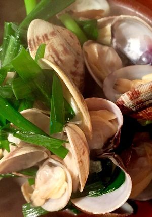 あさりと青菜の酒蒸し-レシピのメイン写真
