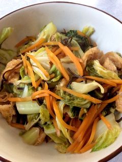 キャベツ と人参 と油揚げ 塩昆布で煮物-レシピのメイン写真